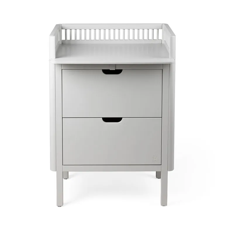 Sebra puslebord i træ, 2-i-1 design m. skuffer - Stone