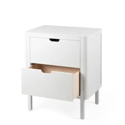 Sebra puslebord i træ, 2-i-1 design m. skuffer - Classic white