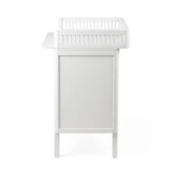 Sebra puslebord i træ, 2-i-1 design m. skuffer - Classic white