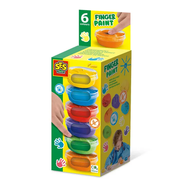 SES Creative Finger Paint, 6 x 45ml