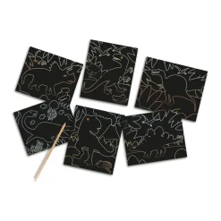 SES Creative Scratch Cards, Glow-in-the-Dark Dinosaurs