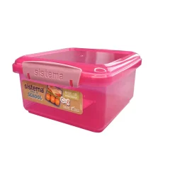 Sistema Lunch Plus Lunch Box with 1 Compartment, 1.2L - Pink