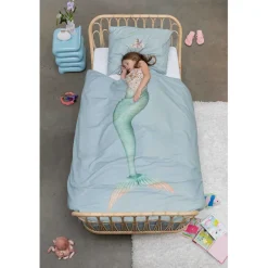 Snurk Adult Bedding, Organic - Mermaid Aqua