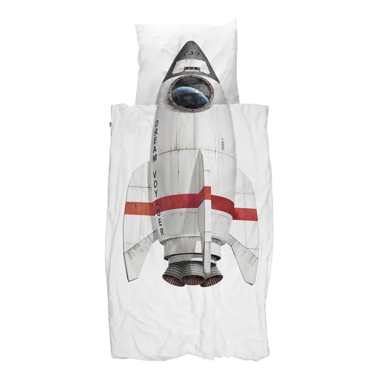 Snurk Adult Bedding, Organic - Moon Rocket