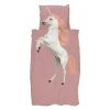 Snurk Adult Bedding, Organic - Unicorn Dusty Pink