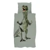 Snurk Organic Adult Bed Linen - Dino Green