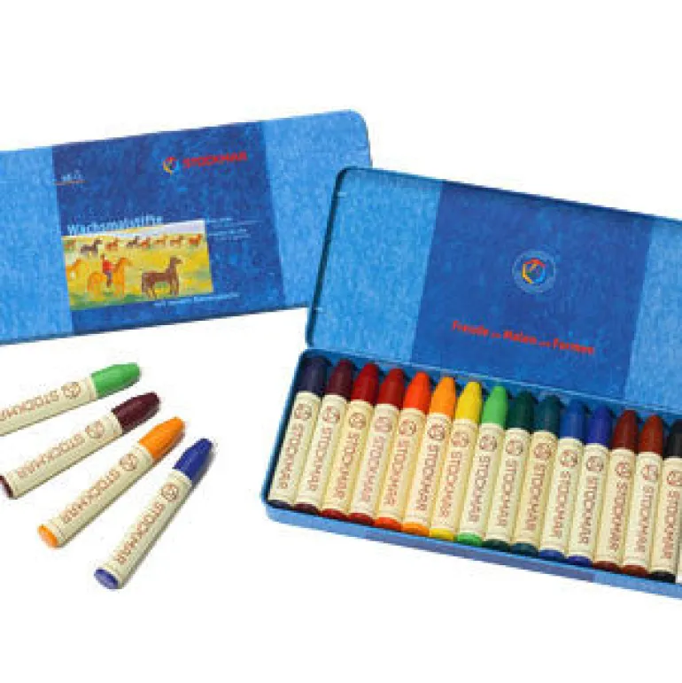 Stockmar Beeswax Crayons, Sticks - Set of 16