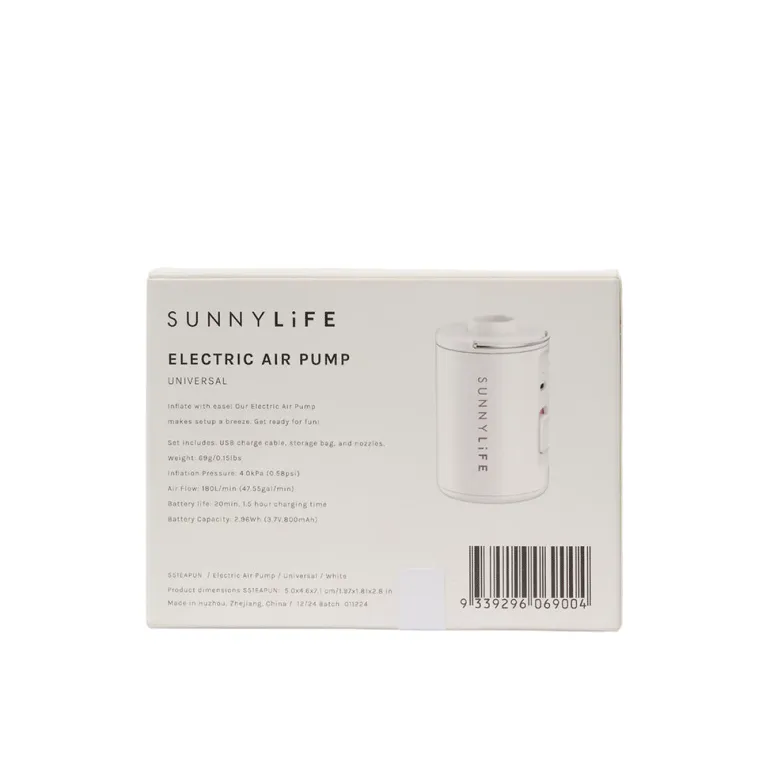 Sunnylife Electric Pump, Universal - White