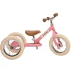 Trybike Three-Wheel Balance Bike, Vintage Pink with Retro Styling