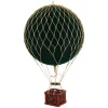 Velvet Green Hot Air Balloon - H: 30 x D: 18 cm