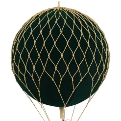 Velvet Green Hot Air Balloon - H: 30 x D: 18 cm