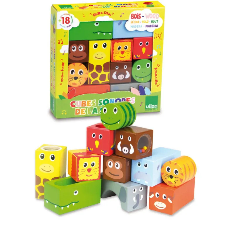 Vilac Wooden Blocks with Sound