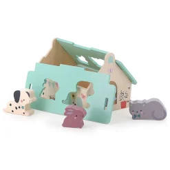 Vilac Wooden Shape Sorter, Little Farm with Animal Figures