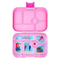 Yumbox Lunchbox with 6 Compartments, Original - Power Pink / Mermaid Tray