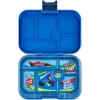 Yumbox lunchbox with 6 compartments, Original - Surf Blue / Race Cars tray